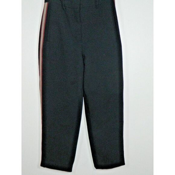 Aritzia Wilfred Pants Size 4 Black Tuxedo Red Stripes Dress Trousers - Picture 9 of 12